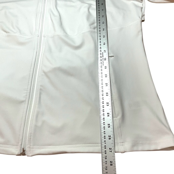 JOE FRESH ACTIVE White Full Zip Lightweight Jacket Side Zip Pockets US Sz 2X - Picture 5 of 7